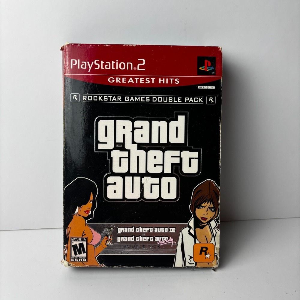 Grand Theft Auto Double Pack GTA 3 + GTA Vice City PlayStation 2 Complete